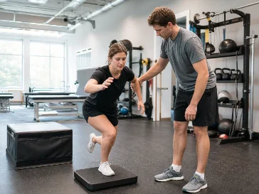 Atendimento de fisioterapia para atleta